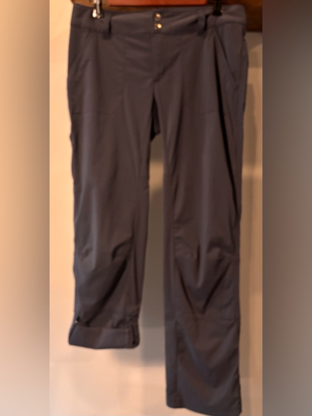 Women's Dark Charcoal Track Convertible Pants- Casual Stretch Joggers